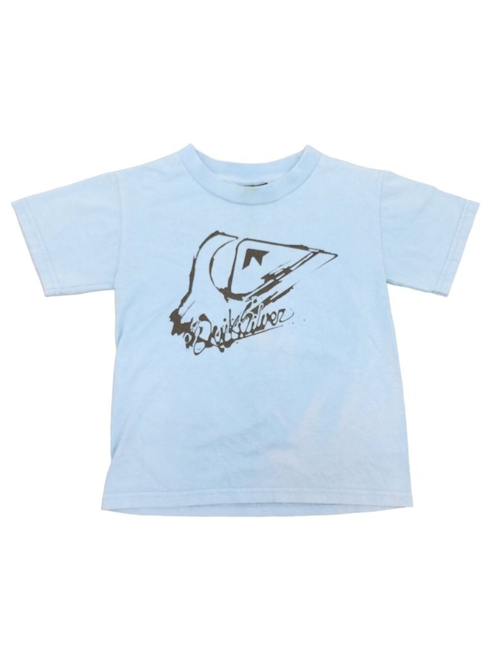Boys Kids Quicksilver Blue T-shirt Tee Top Cotton 4-5  Vintage Blue Black